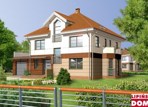 № 1444 Купить Проект дома Севилья. Закажите готовый проект № 1444 в Новосибирске, цена 54400 руб.