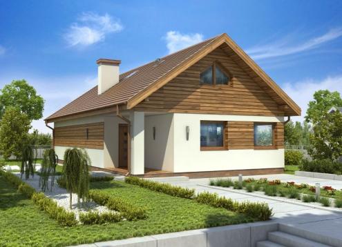 № 1595 Купить Проект дома Зотлинек 2. Закажите готовый проект № 1595 в Новосибирске, цена 38074 руб.