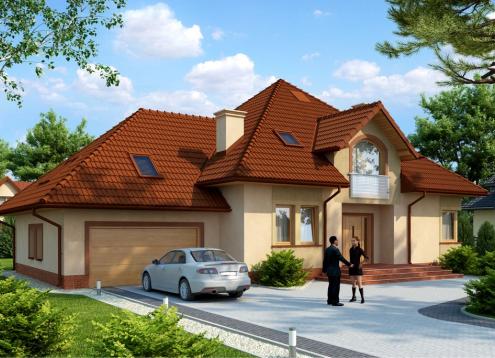 № 1607 Купить Проект дома Монтеркоре Дуэ. Закажите готовый проект № 1607 в Новосибирске, цена 77544 руб.