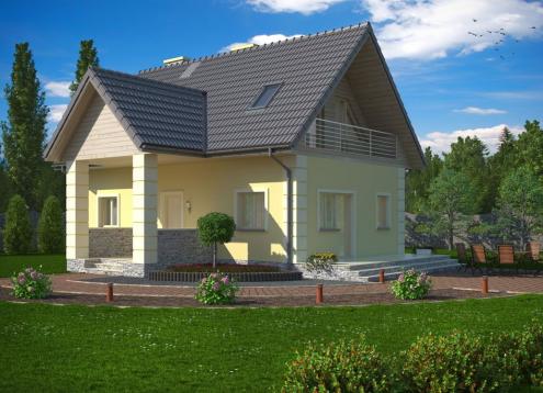 № 1608 Купить Проект дома Олкза. Закажите готовый проект № 1608 в Новосибирске, цена 34560 руб.