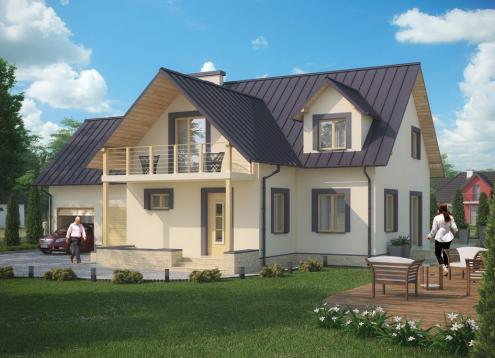 № 1641 Купить Проект дома Картузи 2. Закажите готовый проект № 1641 в Новосибирске, цена 59278 руб.