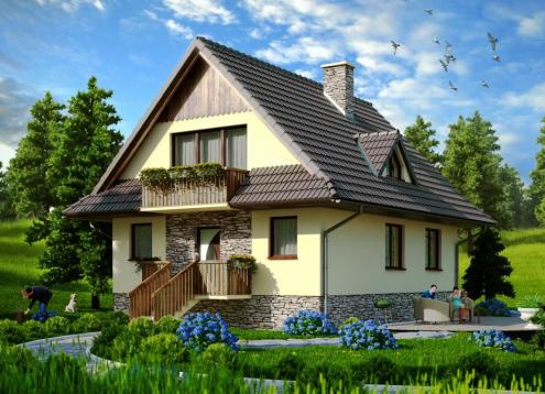 № 1660 Купить Проект дома Нидзига. Закажите готовый проект № 1660 в Новосибирске, цена 30240 руб.