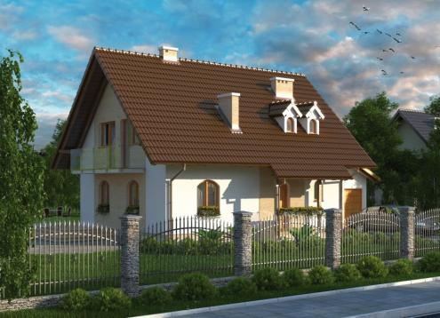 № 1661 Купить Проект дома Полесье. Закажите готовый проект № 1661 в Новосибирске, цена 49284 руб.