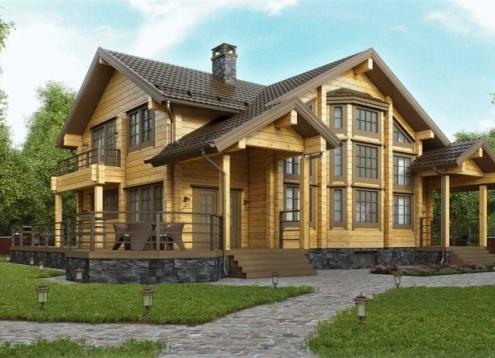 № 1728 Купить Проект дома ЕЛШ - 290. Закажите готовый проект № 1728 в Новосибирске, цена 60120 руб.