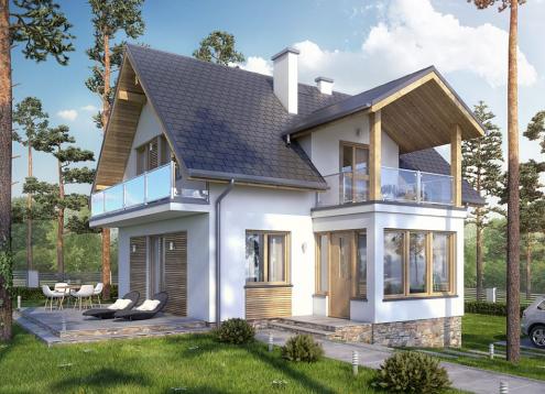 № 1754 Купить Проект дома Акоджава. Закажите готовый проект № 1754 в Новосибирске, цена 36216 руб.