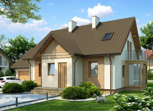 № 1814 Купить Проект дома Крокус. Закажите готовый проект № 1814 в Новосибирске, цена 47837 руб.