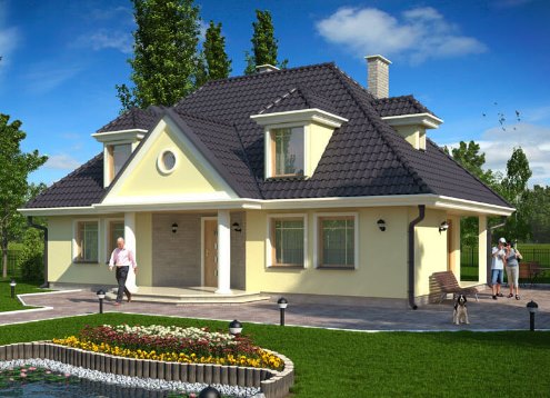 № 1845 Проект дома Липница. Закажите готовый проект № 1845 в Новосибирске, цена 54144 руб.